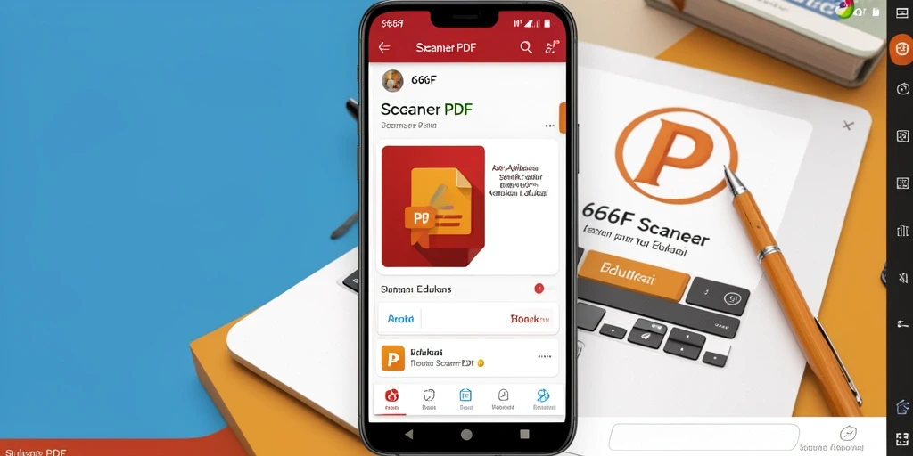 Antarmuka aplikasi Scanner PDF 666F yang mudah digunakan.