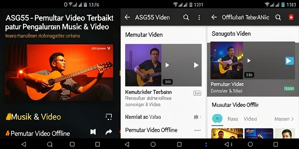 Antarmuka aplikasi ASG55 yang sederhana dan user-friendly.