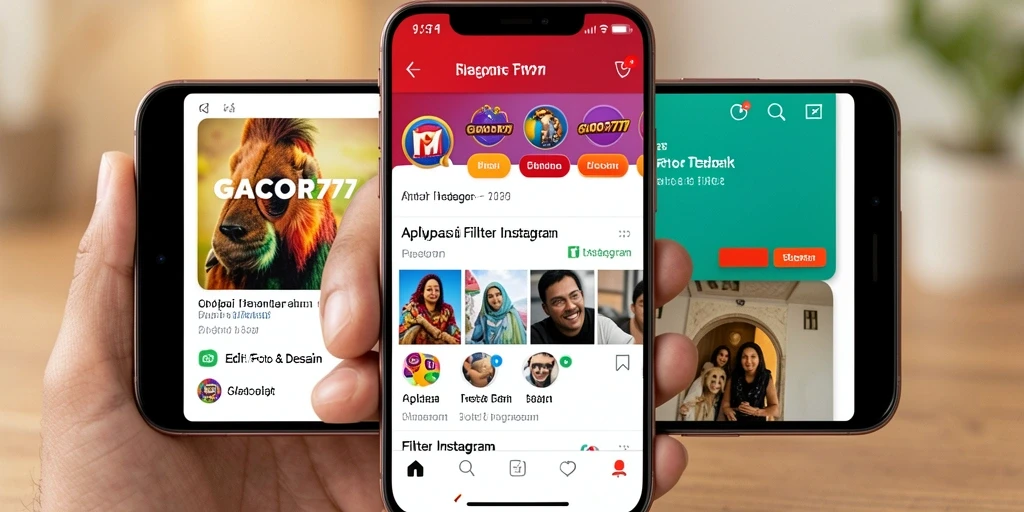 Tampilan antarmuka aplikasi GACOR777 untuk Filter Instagram yang atraktif.