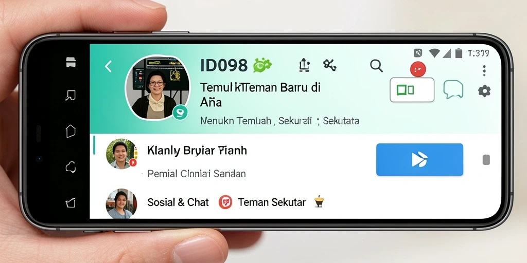 Tampilan antarmuka ID098 yang modern dan menarik.
