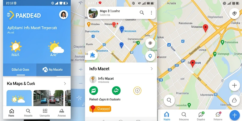 Tampilan antarmuka aplikasi PAKDE4D yang menampilkan info kemacetan.