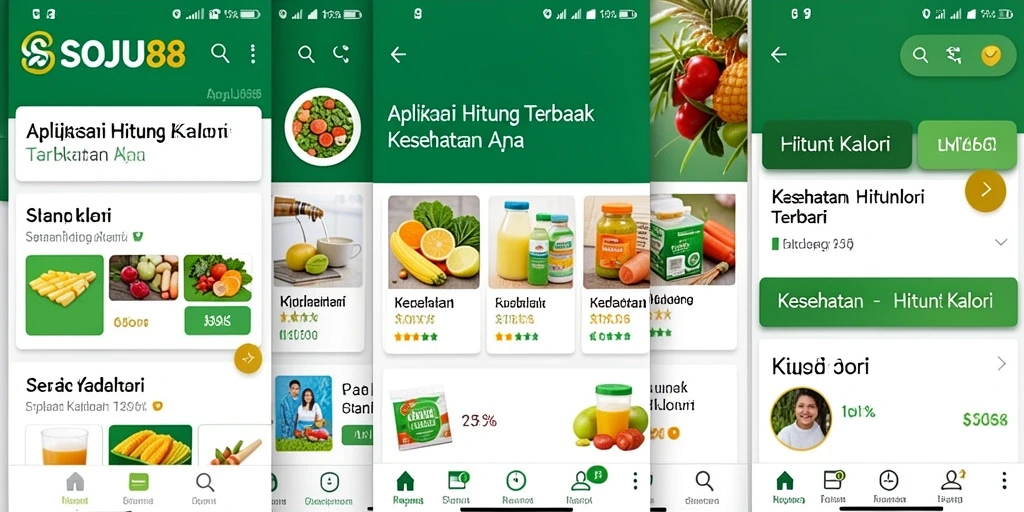 Antarmuka utama SOJU88 menampilkan fungsi Hitung Kalori yang intuitif.